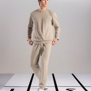 Bộ Nỉ Thể Thao Cổ Tròn Thiết Kế Basic, Giữ Ấm, Chống Xù 9ANOT001 + 9QNIT001